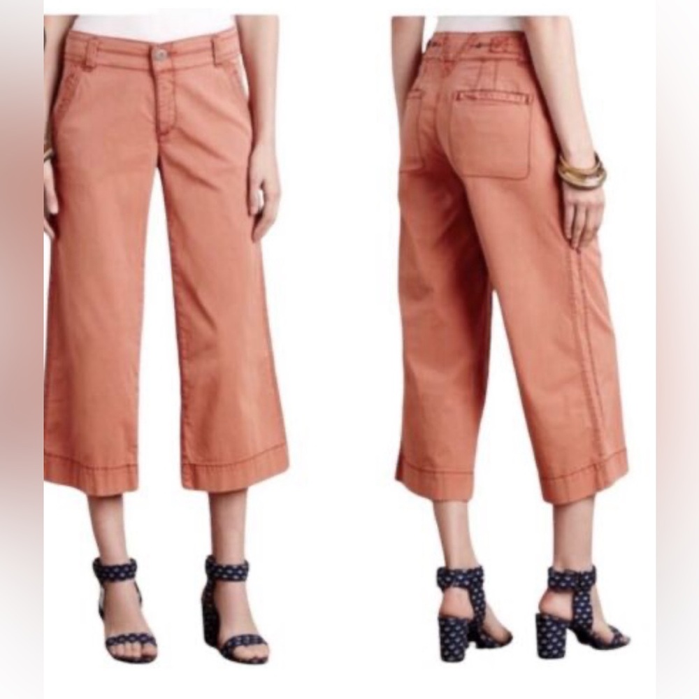 Anthropologie Hei Hei Ankle Cropped Wide Leg Boho Pants Size 26.